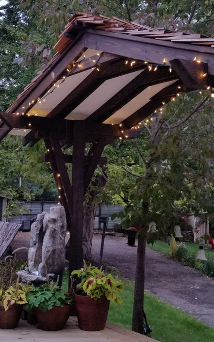 Asian Back Yard-Pergola